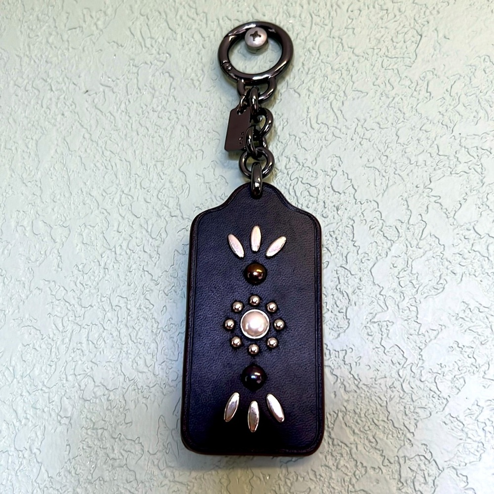 Coach Leather Key Fob